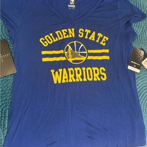Unk NBA Blue and Yellow Warriors Tee